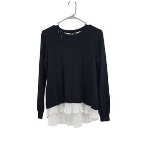 Milano Women's Wool Blend Layered Preppy Sweater - M